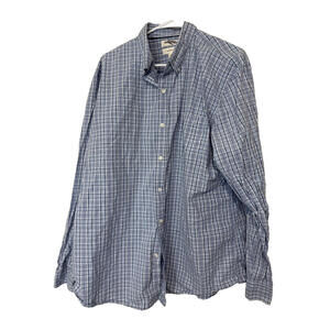 Goodthreads Blue Plaid Slim Button Down Shirt Mens 2XL